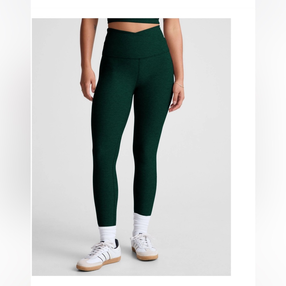 Beyond Yoga Spacedye At Your Leisure High Waisted Midi Green Legging Size S